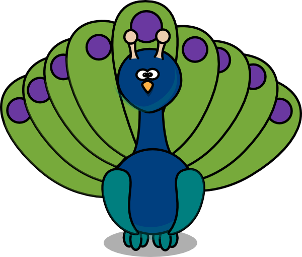 Cartoon peacock clip art