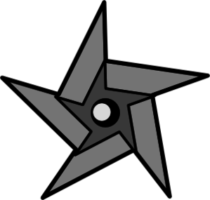 Ninja Star clip art free vector