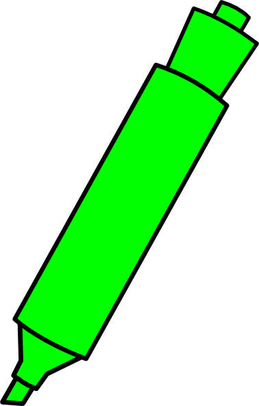 Green Highlighter Marker Clip Art at Clker
