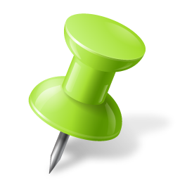 Green push pin clipart