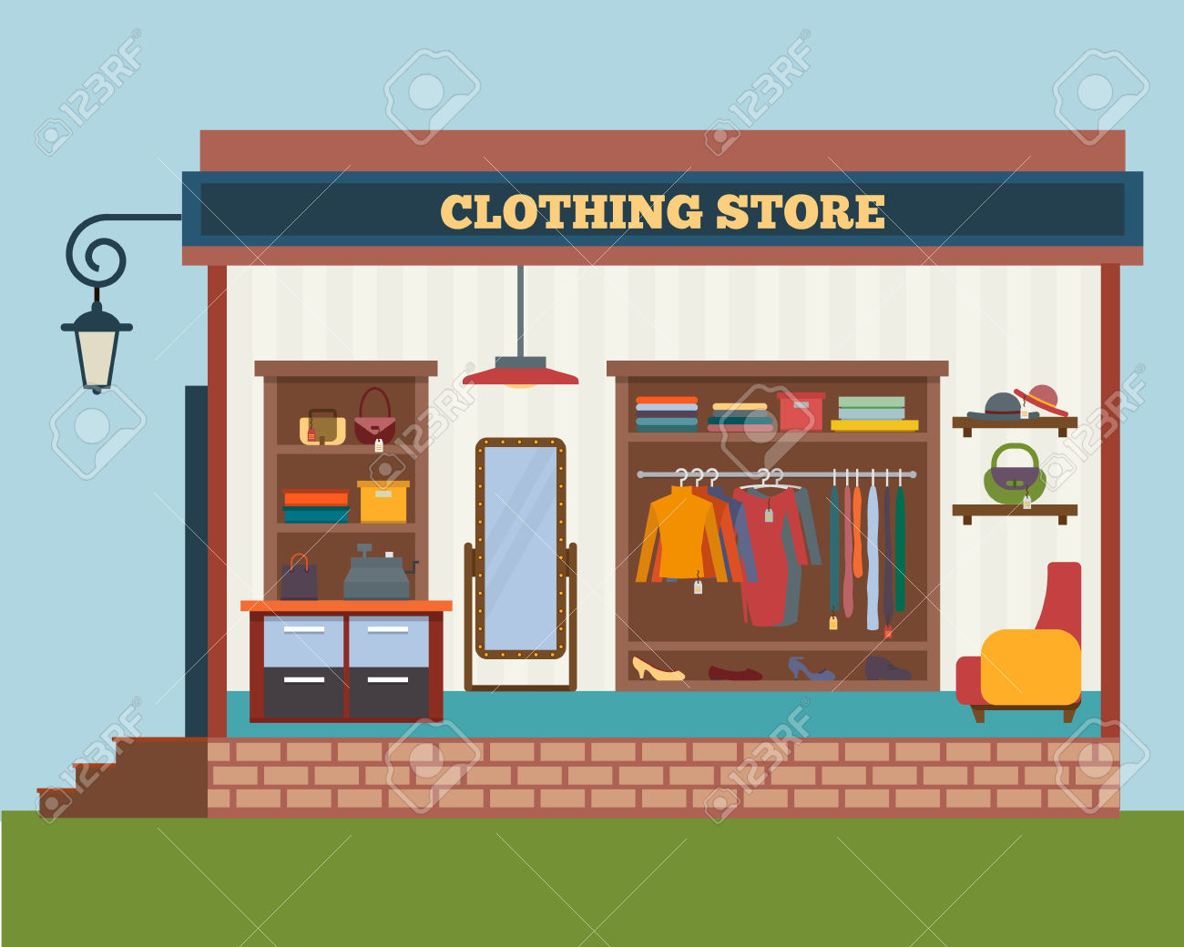 clothing store illustration - Clip Art Library