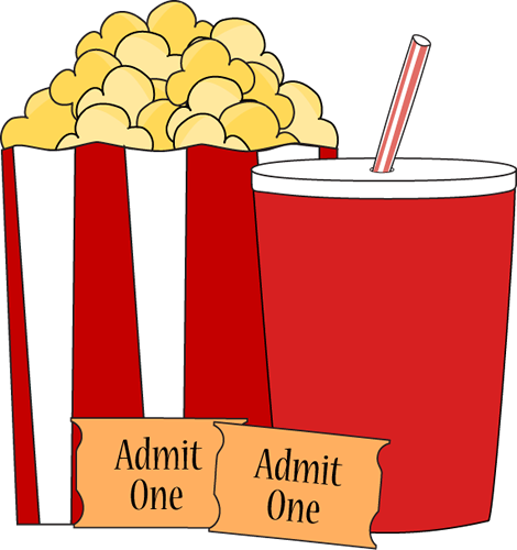 Movie Tickets And Popcorn Clipart