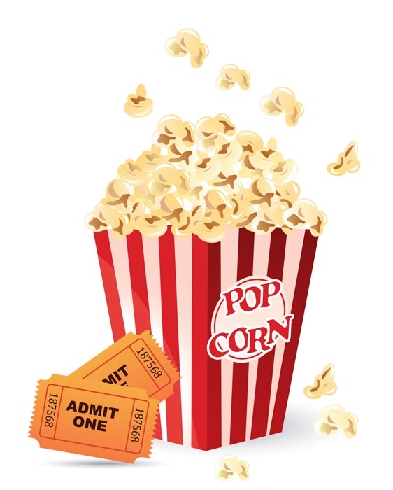 Movie Tickets And Popcorn Clipart
