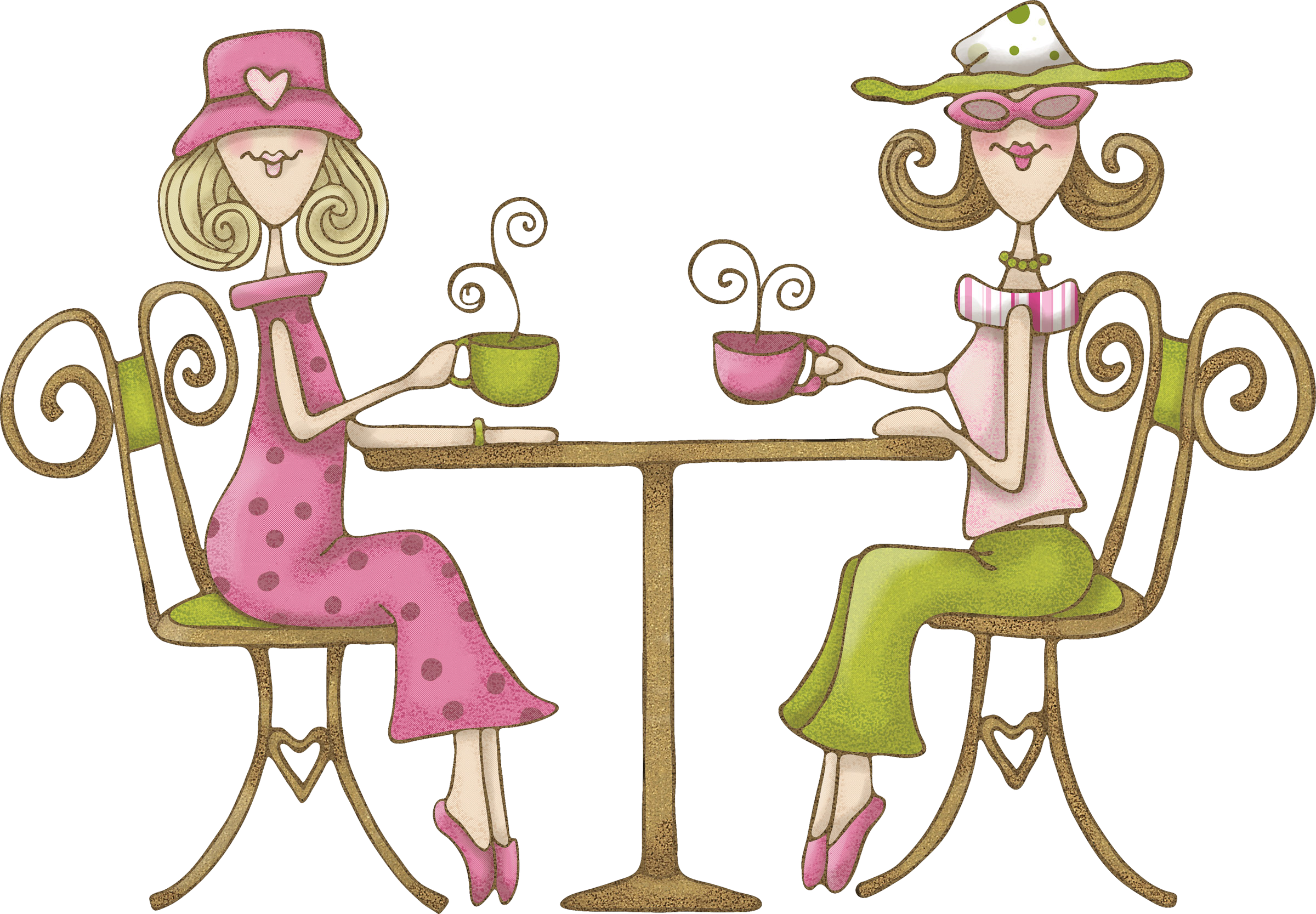 ladies afternoon tea cartoon - Clip Art Library