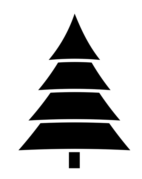 Christmas money tree clipart black and white