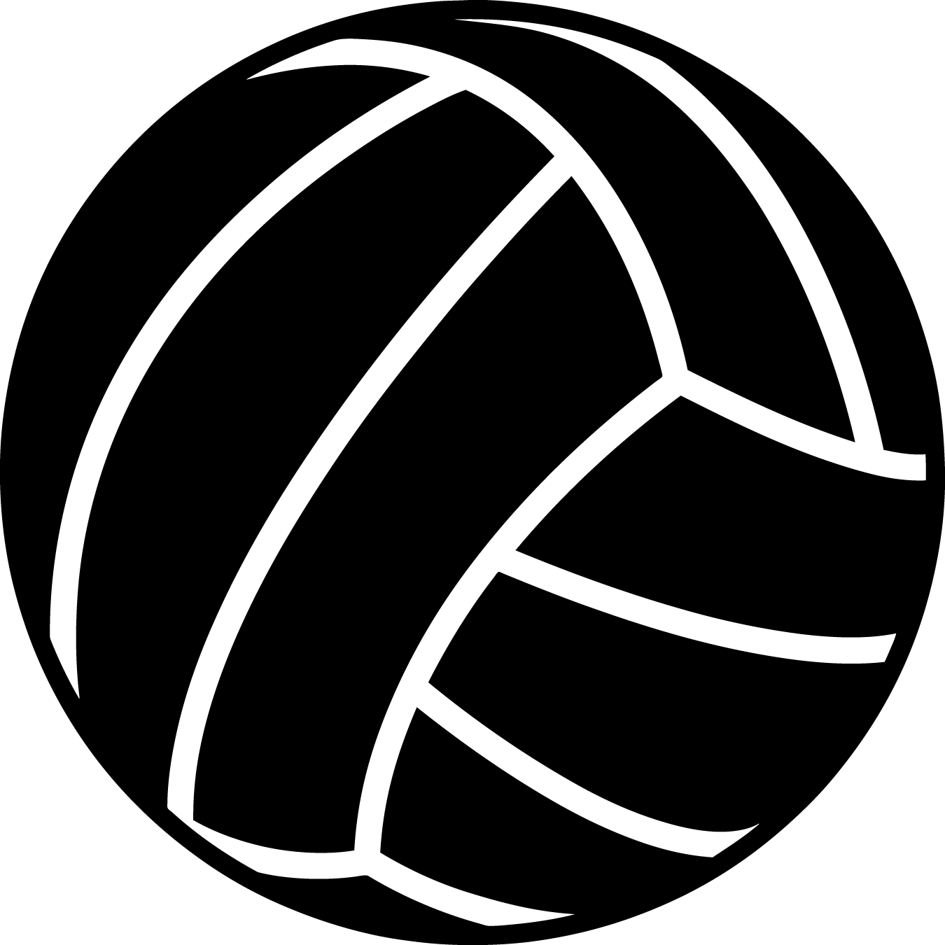 Volleyball outline clipart