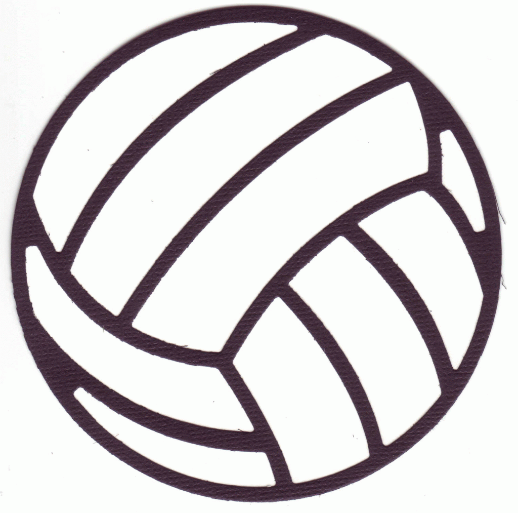 Black volleyball clipart