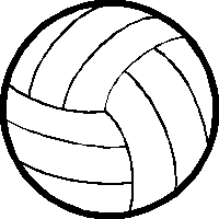 Volleyball Black And White Clipart