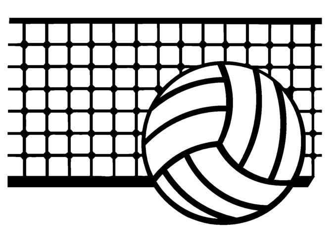 Black volleyball net clipart