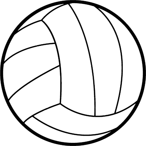 Red and black volleyball clipart