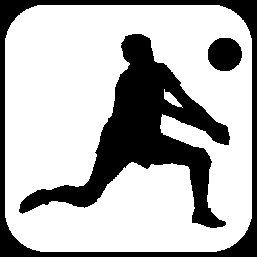 Volleyball spike clipart black and white