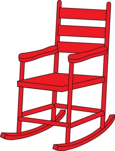 Wooden rocking chair clipart