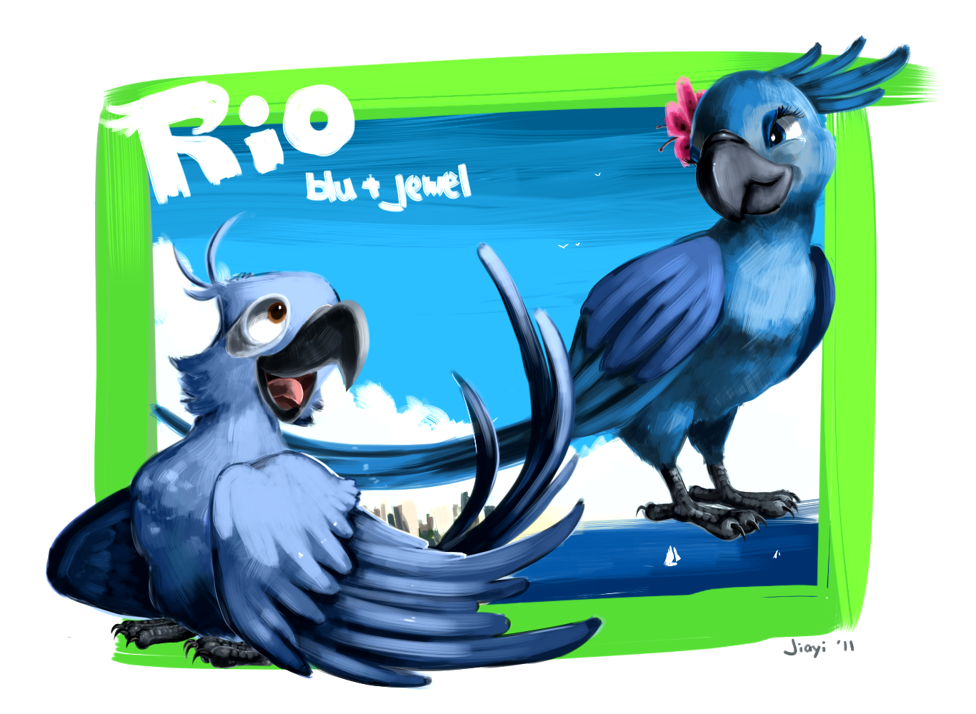 Rio: Blu and Jewel by Jiayi 