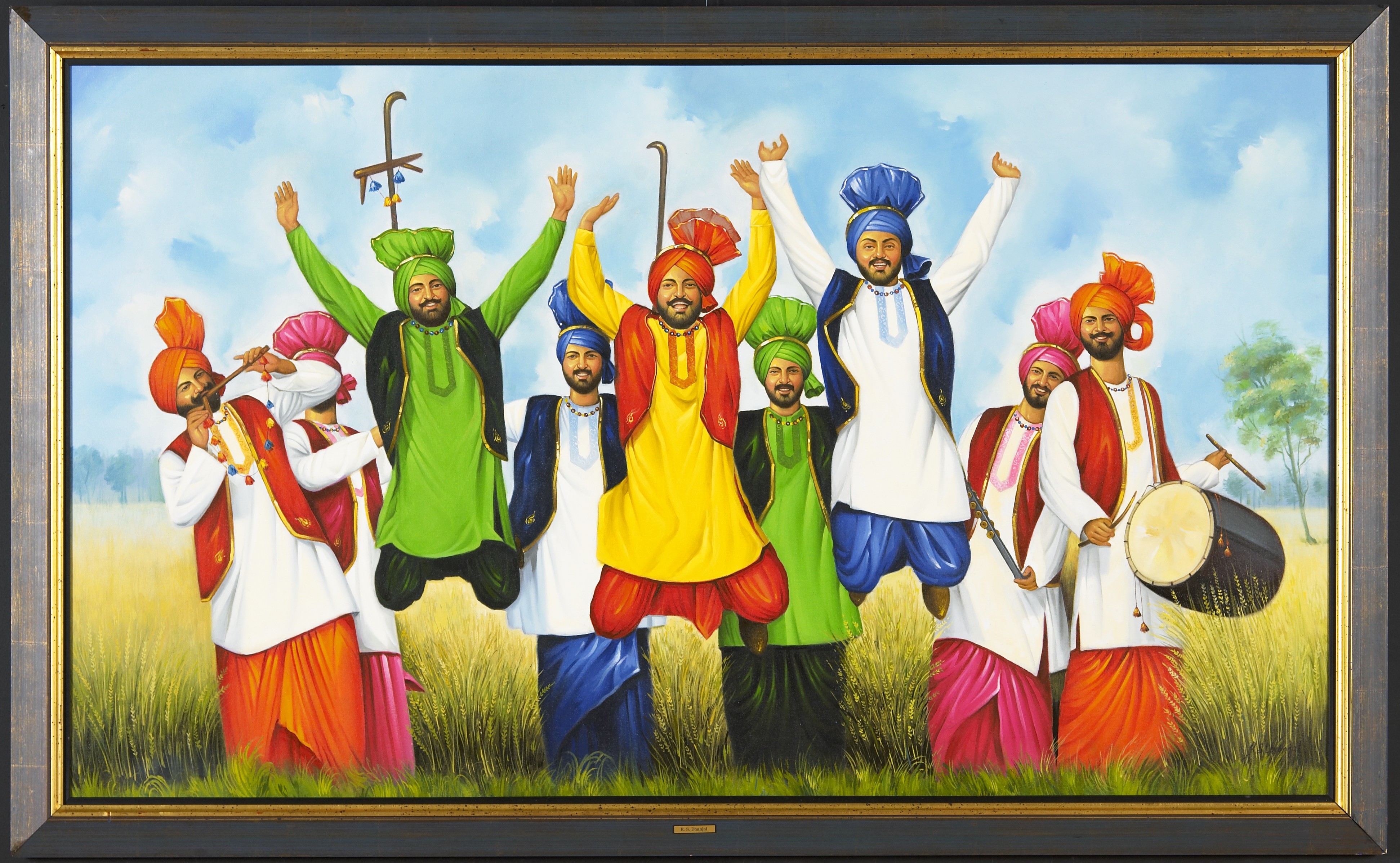 bhangra in punjab painting - Clip Art Library