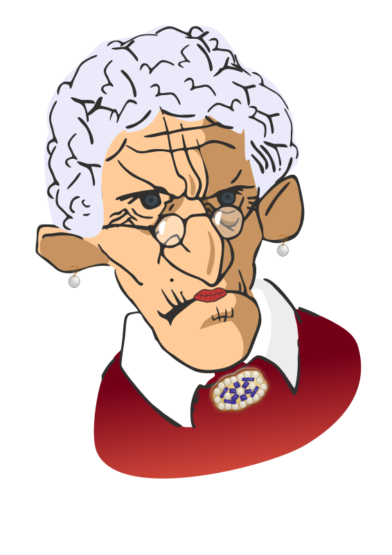 Miserable woman clipart free