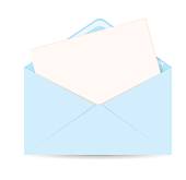 Open envelope with letter