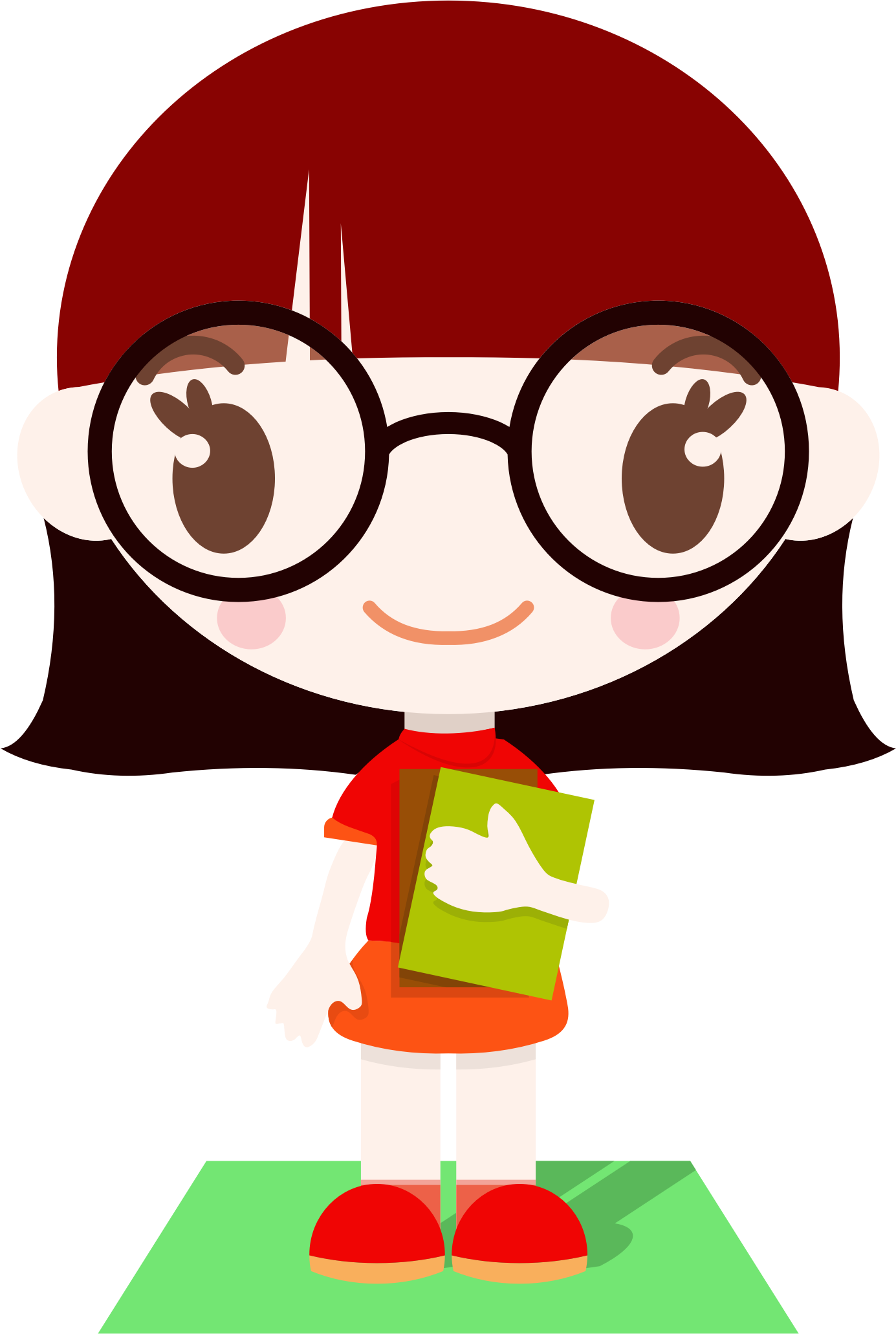 girl with glasses clipart - Clip Art Library