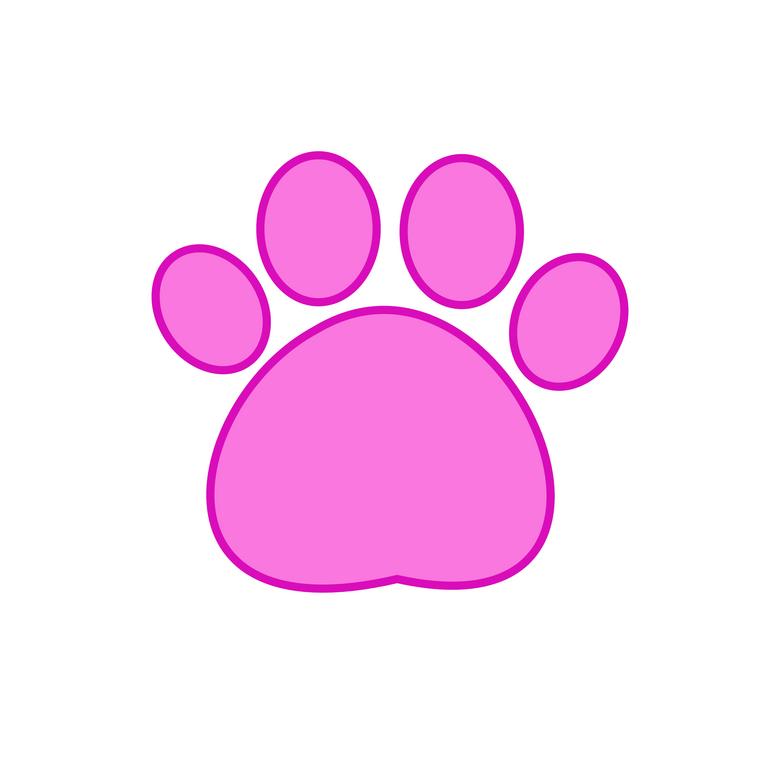 pink dog paw
