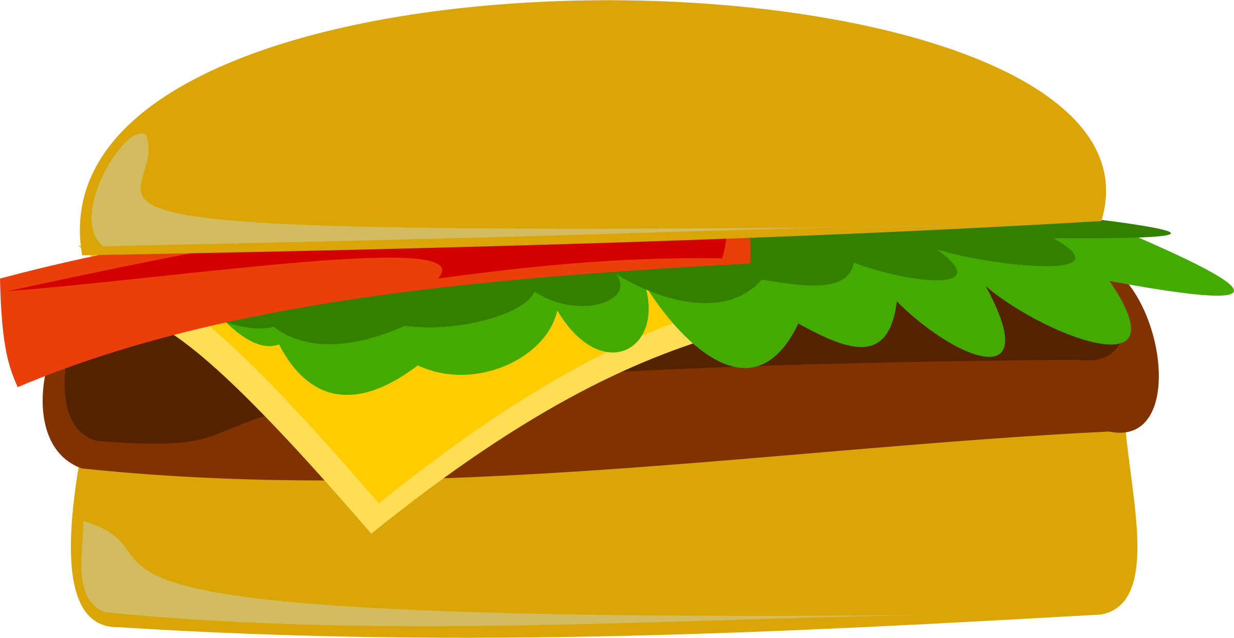 Hamburger vector clipart with transparent background