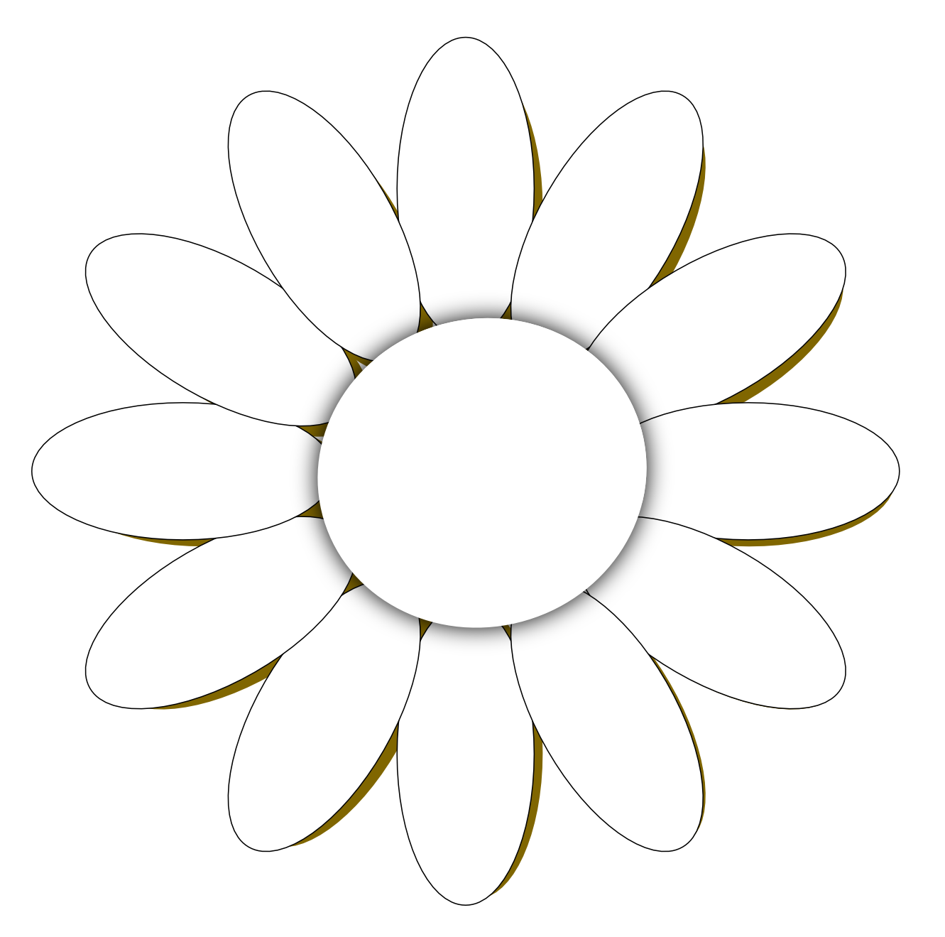 free daisy flower line drawing clipart Clip Art Library