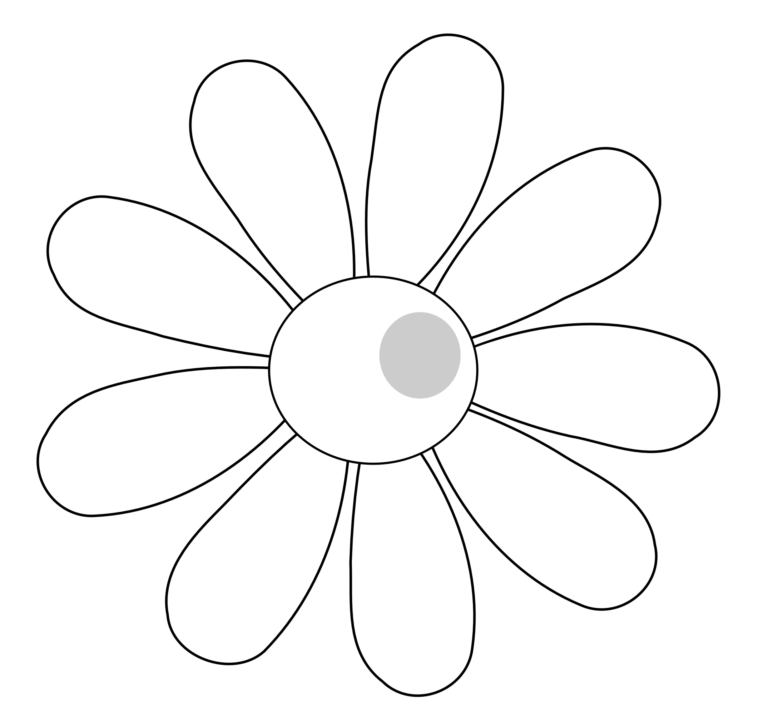 black and white daisy clipart Clip Art Library