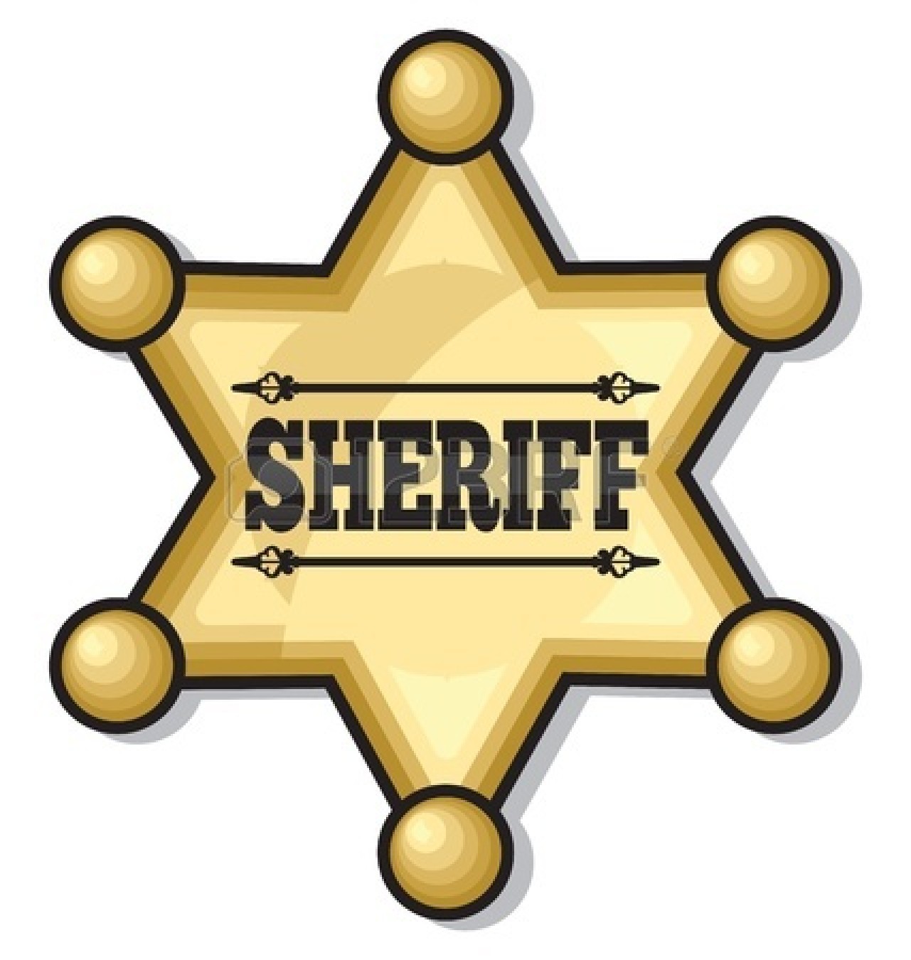 Sheriff badge clipart free