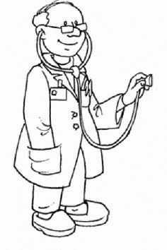 Doctor clipart black and white