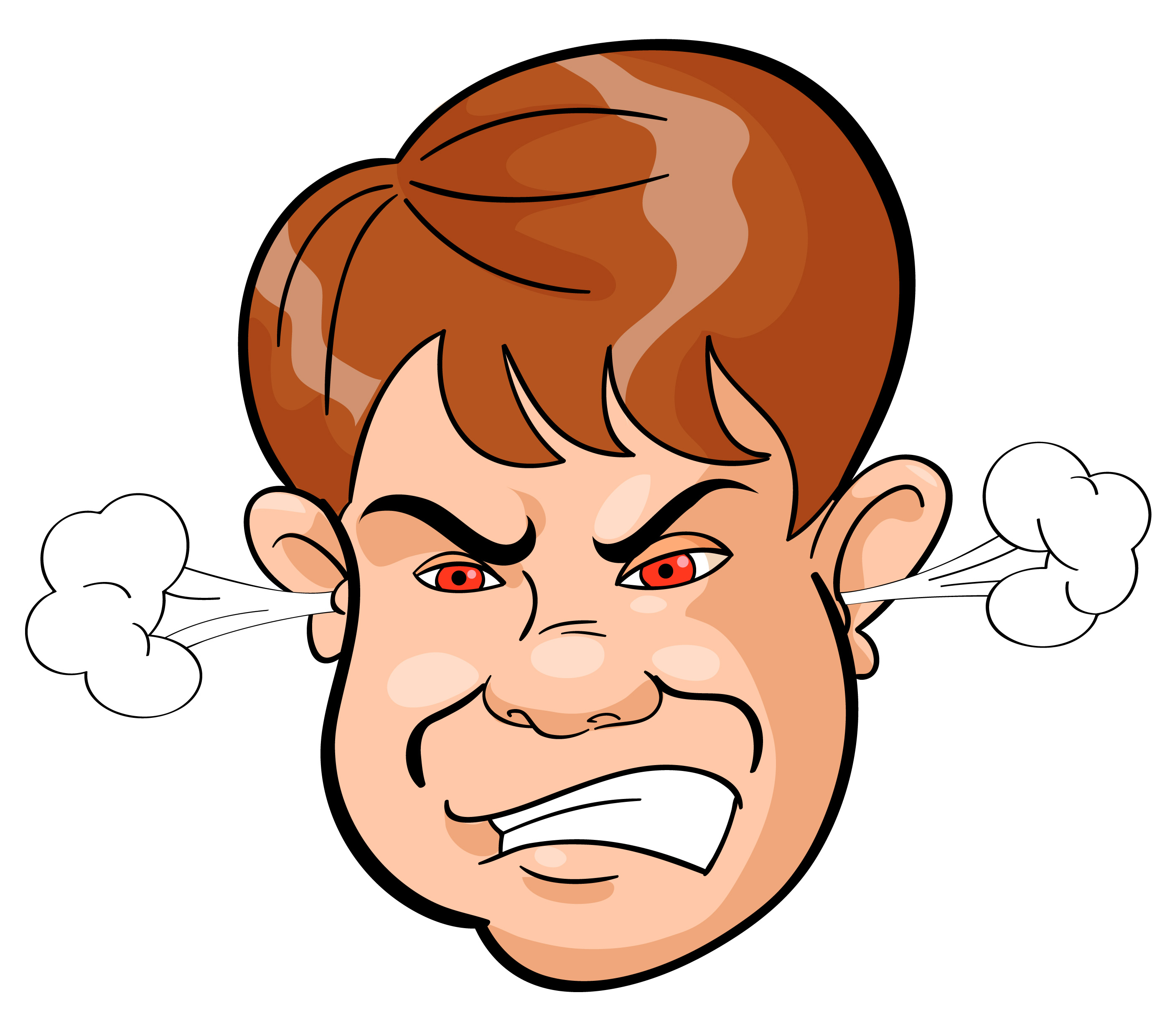 cartoon picture of angry face.