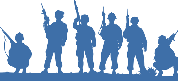 Soldiers Silhouette Clip Art at Clker