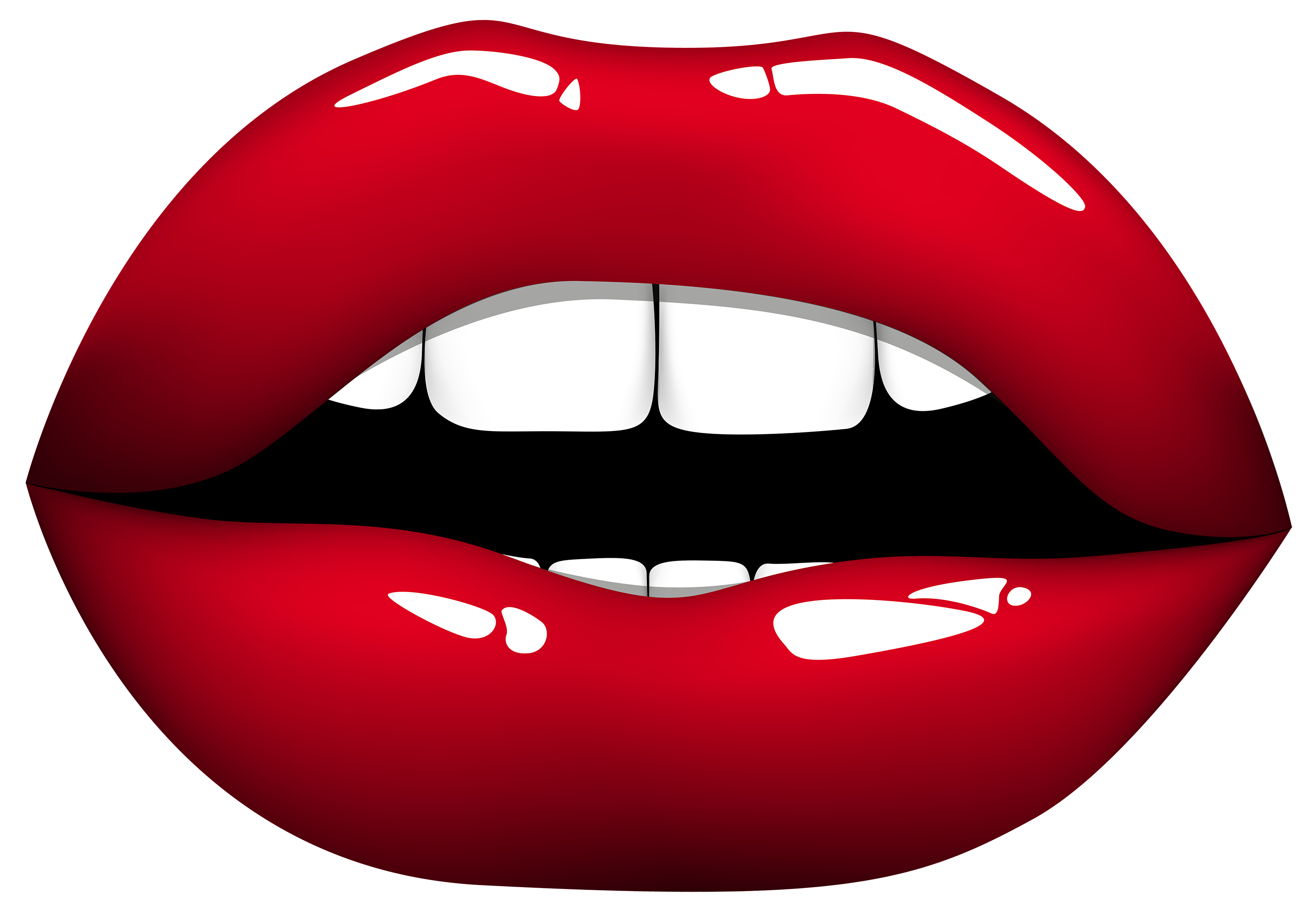 Cute red lips clipart