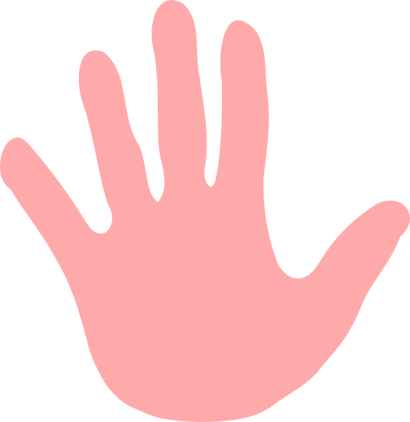 Pink Handprint Clip Art at Clker