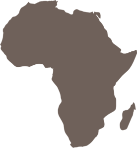African Map Black And White