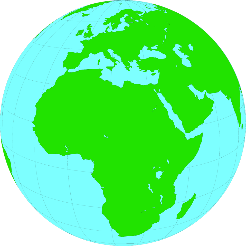 Earth clipart black and white africa