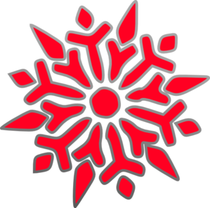 Red snowflake clipart 