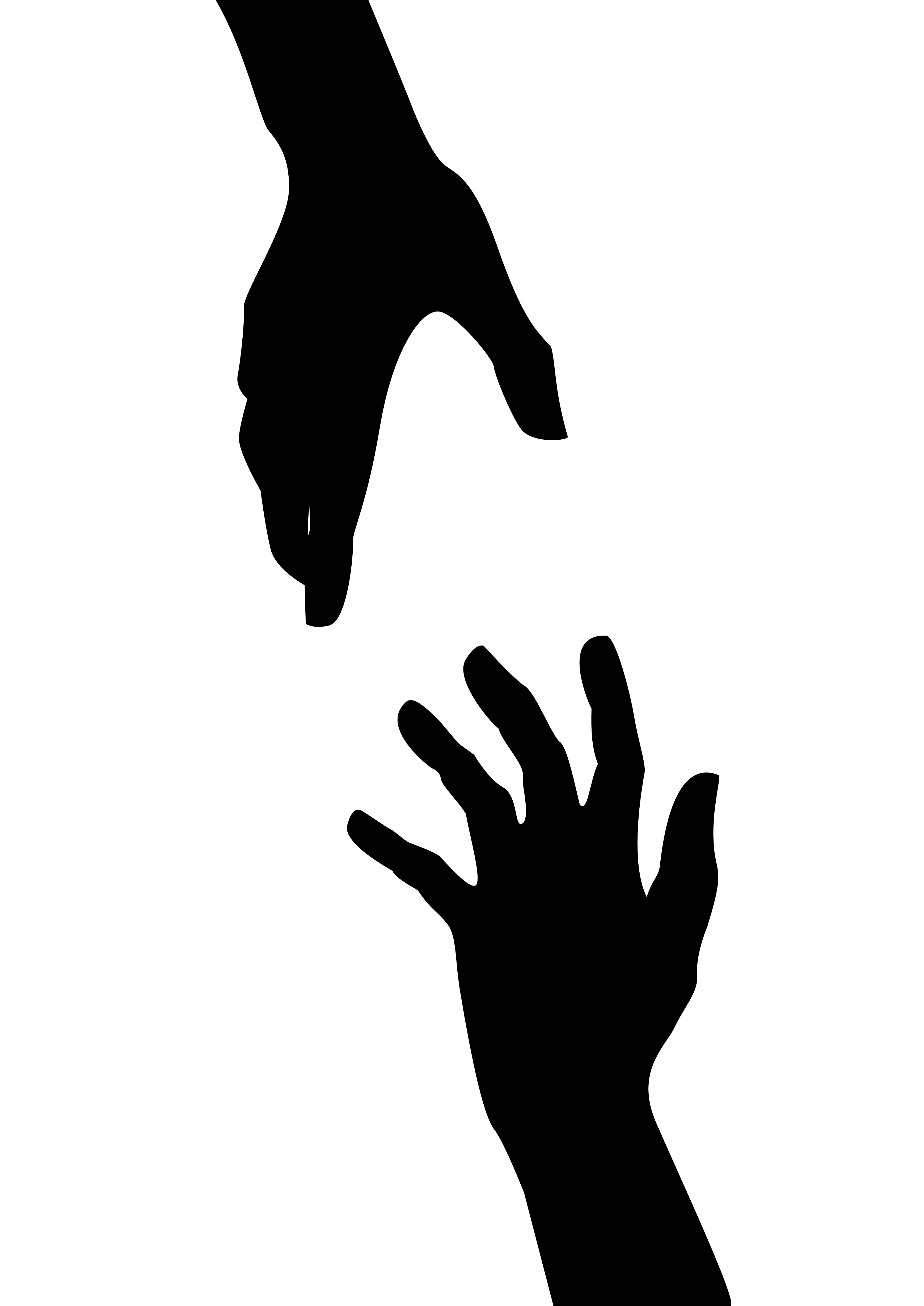 Hand reaching out clipart