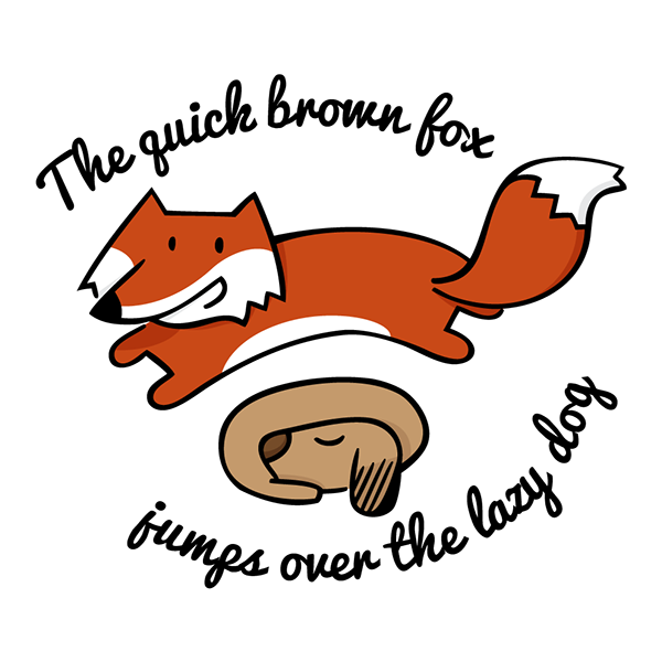 The quick brown fox jumps over the lazy dog on Behance