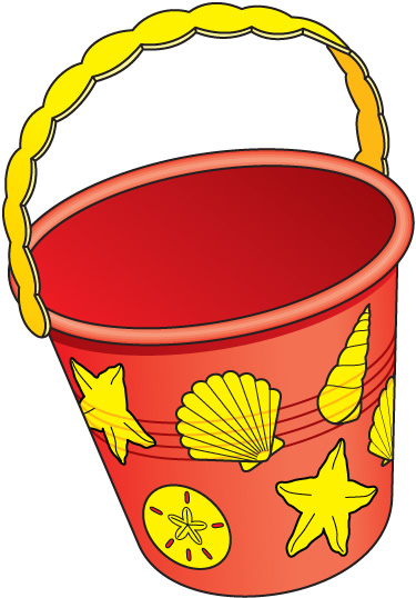 beach cartoon bucket and spade - Clip Art Library