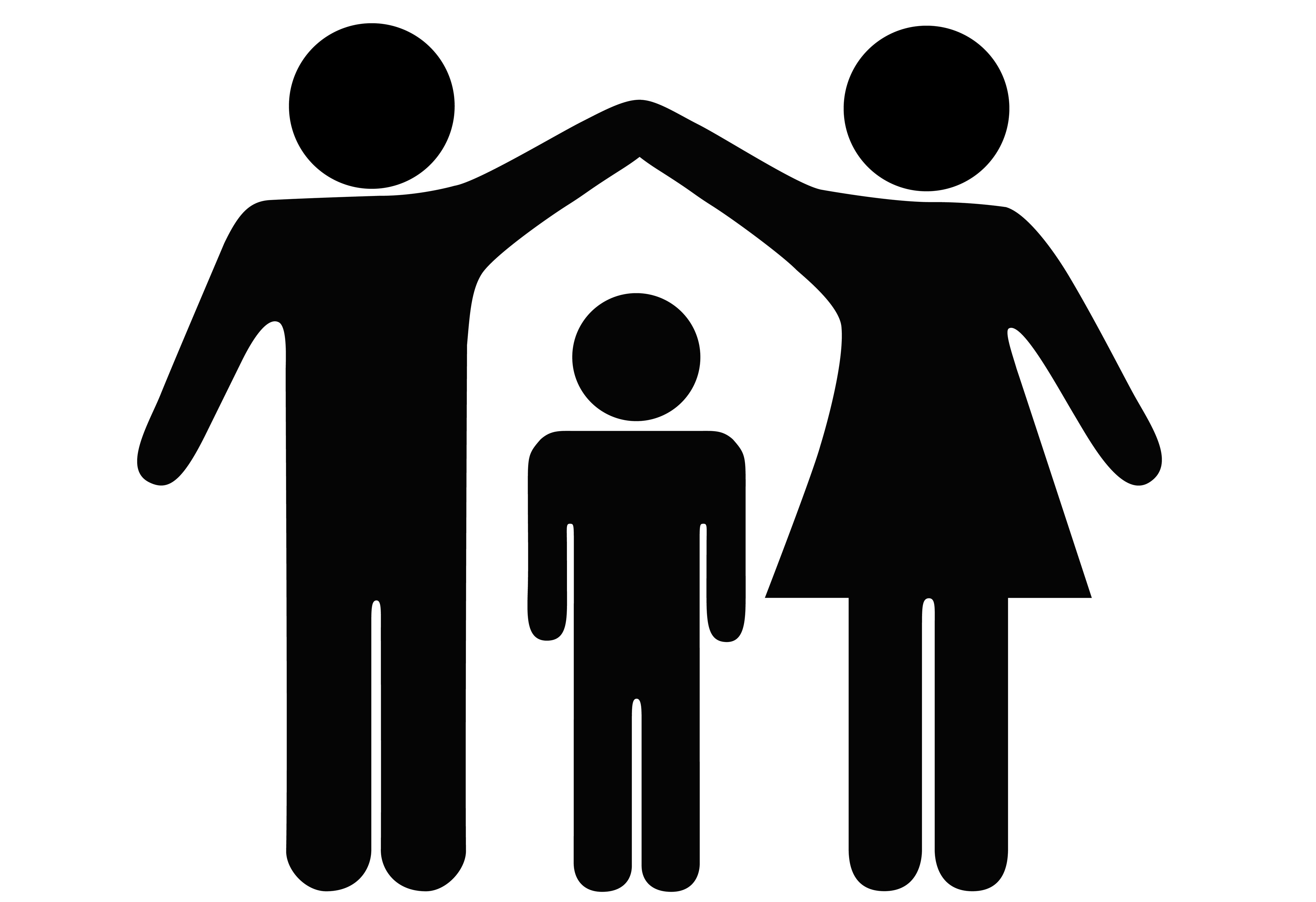 Parent clipart black and white