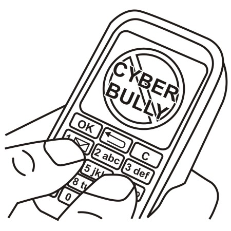 Cyber Bullying Clipart Black And White - bullying