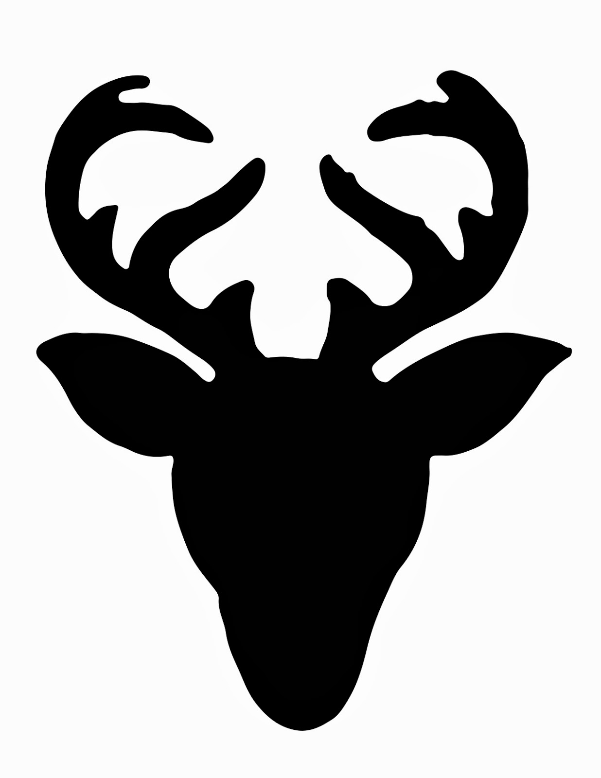 Reindeer Silhouette Clipart Black And White
