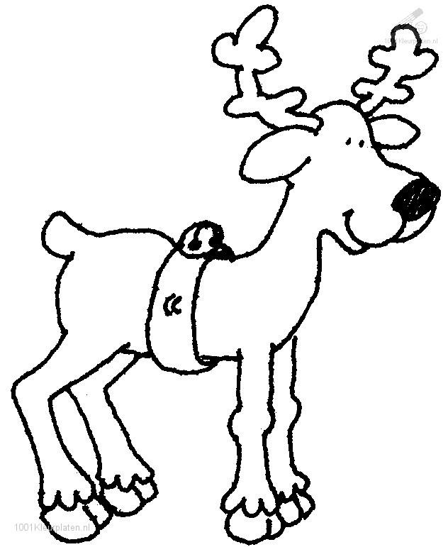 Reindeer black and white clipart