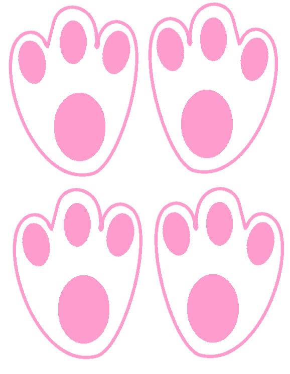 Free Bunny Footprints Cliparts