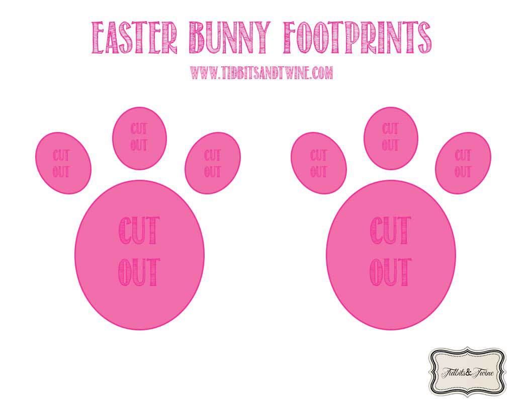 easter bunny footprints printable clipart best. illustration