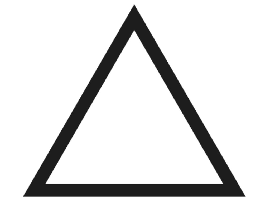 Isosceles triangle clipart navy outline