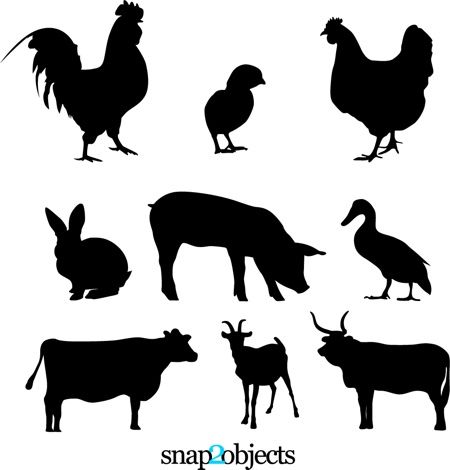 free pig silhouette vector
