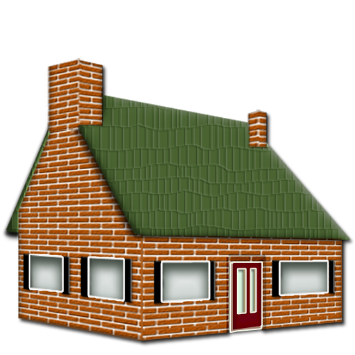 Brick house clipart black and white