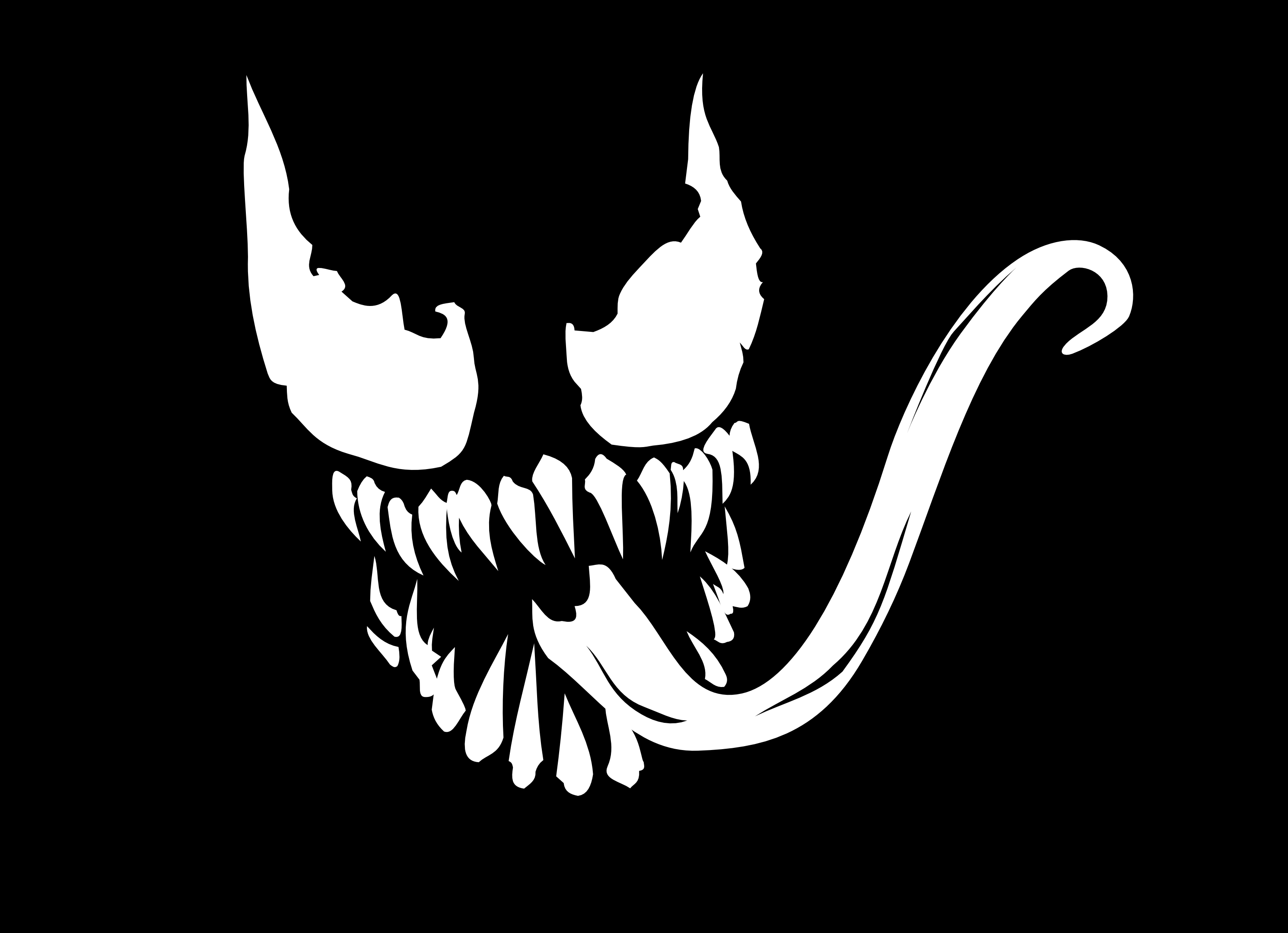 Free Venom Silhouette, Download Free Venom Silhouette png images, Free
