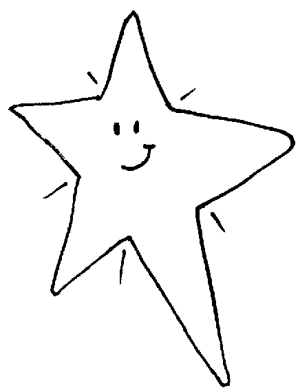 shining star clipart black and white - Clip Art Library