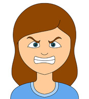 Angry expression clipart
