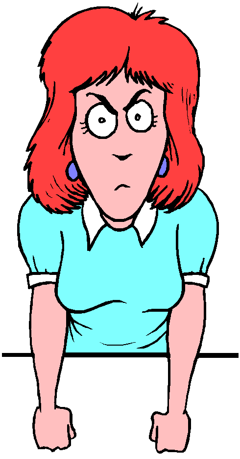 Angry woman clipart gif